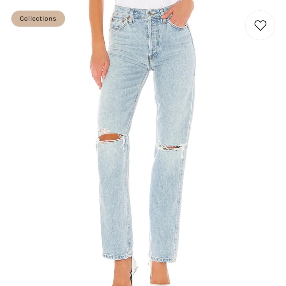 RE/DONE High rise loose / bleach destroy / size 26